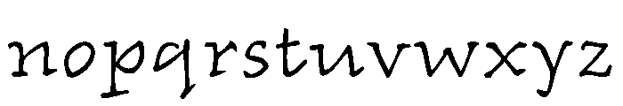Zingiber Std Regular Font LOWERCASE