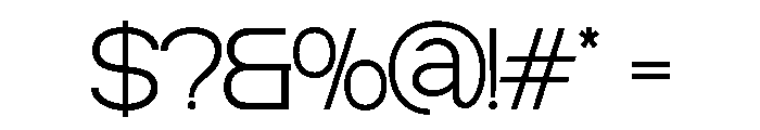 ZIFTONE-ExtraLight Font OTHER CHARS