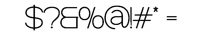 ZIFTONE-Thin Font OTHER CHARS