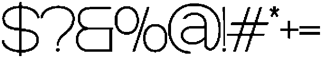 ZIFTONE Thin otf (100) Font OTHER CHARS