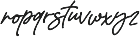 Zigas Signature Italic otf (400) Font LOWERCASE