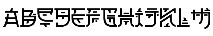 Zilap Oriental Font UPPERCASE