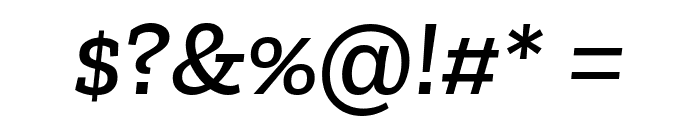 Zilla Slab Medium Italic Font OTHER CHARS