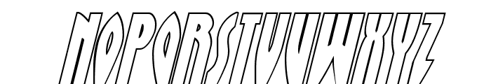 Zirconian Outline Italic Font UPPERCASE