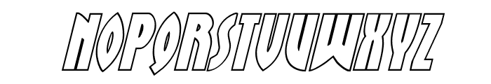 Zirconian Outline Italic Font LOWERCASE