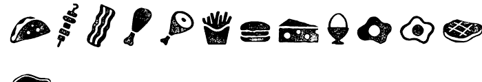 Zing Rust Zing Goodies BBQ Icons Grunge Font LOWERCASE