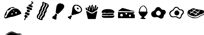 Zing Rust Zing Goodies BBQ Icons Font LOWERCASE