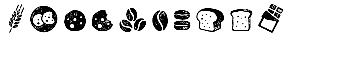 Zing Rust Zing Goodies Bakery Icons Grunge Font OTHER CHARS