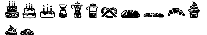 Zing Rust Zing Goodies Bakery Icons Grunge Font LOWERCASE