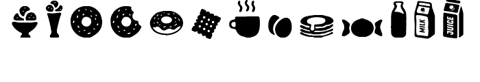 Zing Rust Zing Goodies Bakery Icons Font UPPERCASE