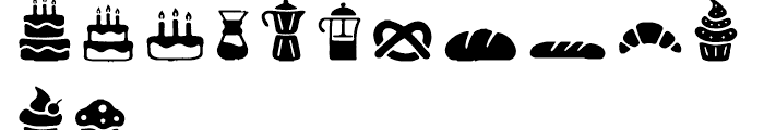 Zing Rust Zing Goodies Bakery Icons Font LOWERCASE