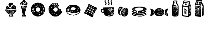 Zing Sans Rust Zing Goodies Bakery Icons Grunge Font UPPERCASE