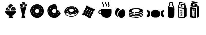Zing Sans Rust Zing Goodies Bakery Icons Font UPPERCASE
