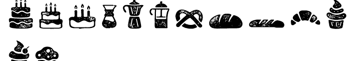 Zing Script Rust Zing Goodies Bakery Icons Grunge Font LOWERCASE