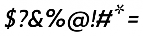 Zigfrid Italic Font OTHER CHARS