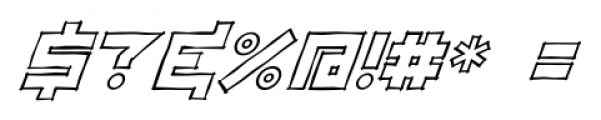 ZipSonik Sketch Italic Font OTHER CHARS