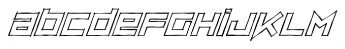 ZipSonik Sketch Italic Font LOWERCASE