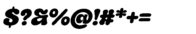 Zicho Slant Regular Font OTHER CHARS