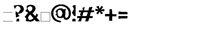 Zick Zack S&B Font OTHER CHARS