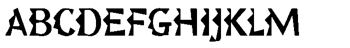 Zick Zack S&B Font UPPERCASE