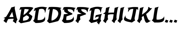 Zieruk Slant Font UPPERCASE
