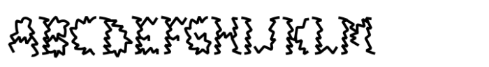 Zigzag Flux Font UPPERCASE