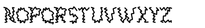 Zigzag Flux Font UPPERCASE