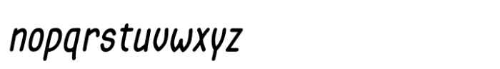 Zimric Condensed Bold Italic Font LOWERCASE