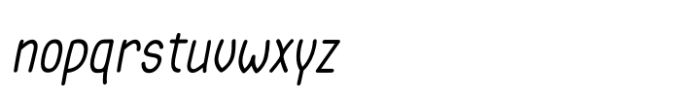Zimric Condensed Italic Font LOWERCASE
