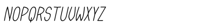 Zimric Condensed Light Italic Font UPPERCASE