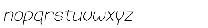 Zimric Light Italic Font LOWERCASE
