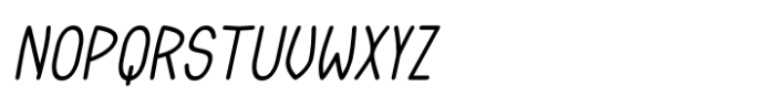 Zimric Narrow Italic Font UPPERCASE
