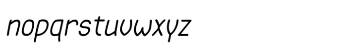 Zimric Narrow Italic Font LOWERCASE