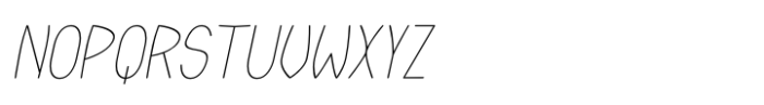 Zimric Narrow Thin Italic Font UPPERCASE