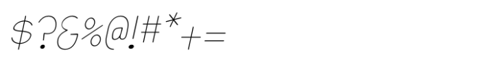 Zimric Thin Italic Font OTHER CHARS