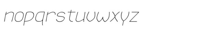 Zimric Thin Italic Font LOWERCASE