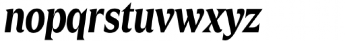 Zin Display Condensed Bold Italic Font LOWERCASE