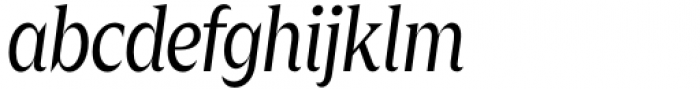 Zin Display Condensed Regular Italic Font LOWERCASE