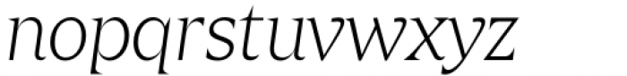 Zin Display Light Italic Font LOWERCASE