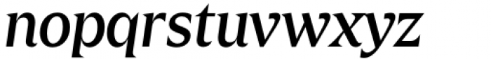 Zin Display Medium Italic Font LOWERCASE