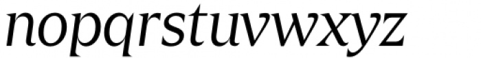 Zin Display Regular Italic Font LOWERCASE