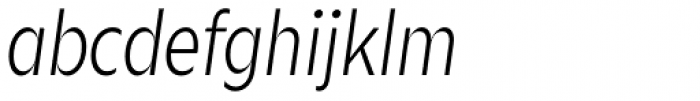Zin Sans Condensed Light Italic Font LOWERCASE