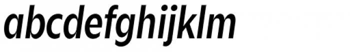 Zin Sans Condensed Medium Italic Font LOWERCASE