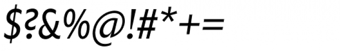 Zin Sans Condensed Regular Italic Font OTHER CHARS