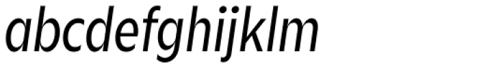Zin Sans Condensed Regular Italic Font LOWERCASE