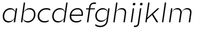 Zin Sans Extended Light Italic Font LOWERCASE
