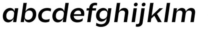Zin Sans Extended Medium Italic Font LOWERCASE
