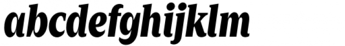 Zin Serif Condensed Black Italic Font LOWERCASE