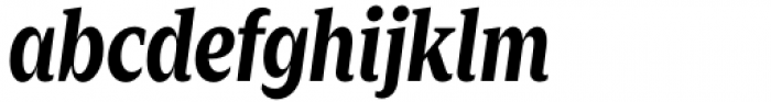 Zin Serif Condensed Bold Italic Font LOWERCASE