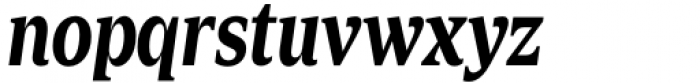 Zin Serif Condensed Bold Italic Font LOWERCASE